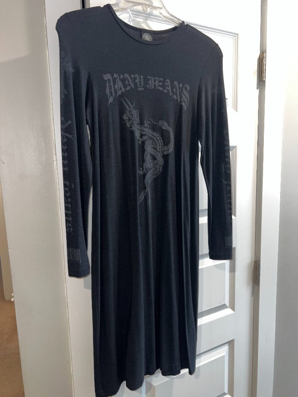DKNY dragon/barcode dress